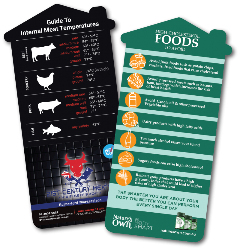 Meat Temperature Kitchen Refrigerator Magnet w/Farm Animals